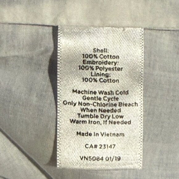 Talbots Lemon Gingham Shift Dress Embroidered Keyhole Back Lined Cotton 16 NWOT - Picture 16 of 16